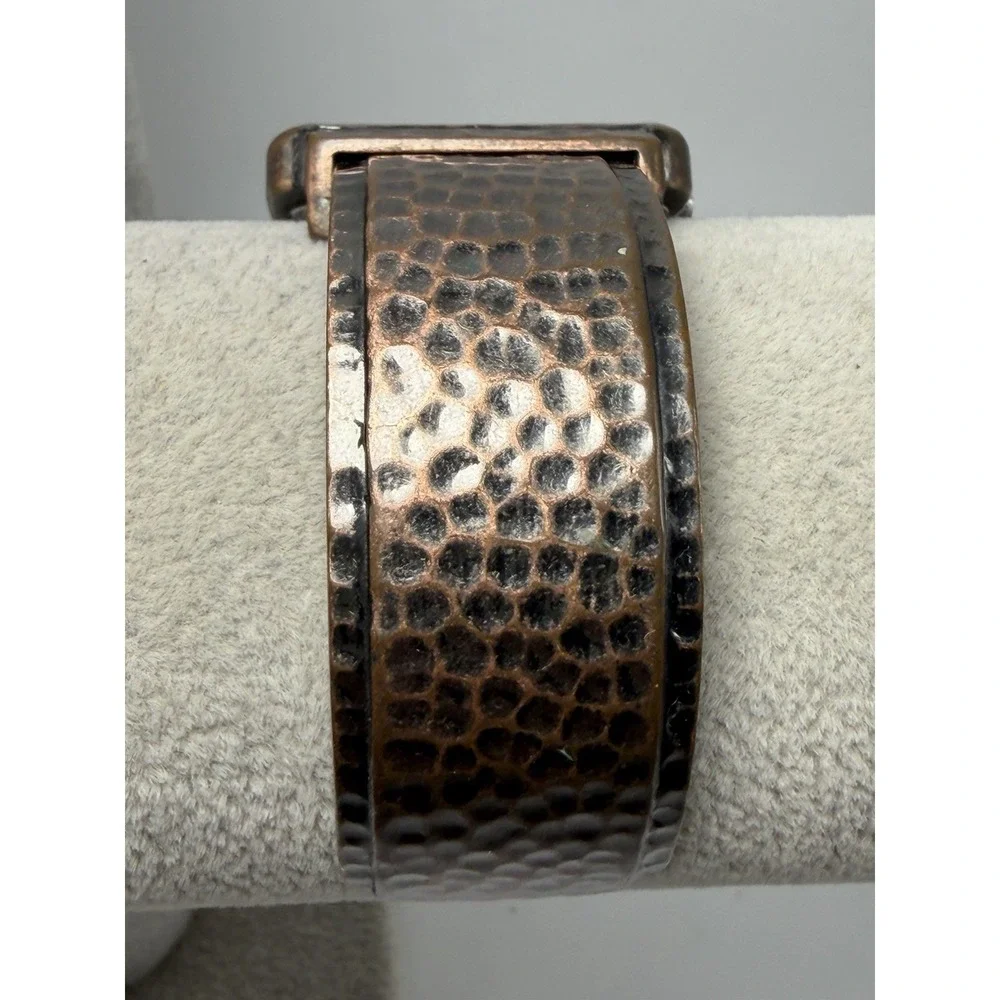 Premier Designs E-11 New Battery Ladies Cuff Watch Bronze Tone 33MM 6.25